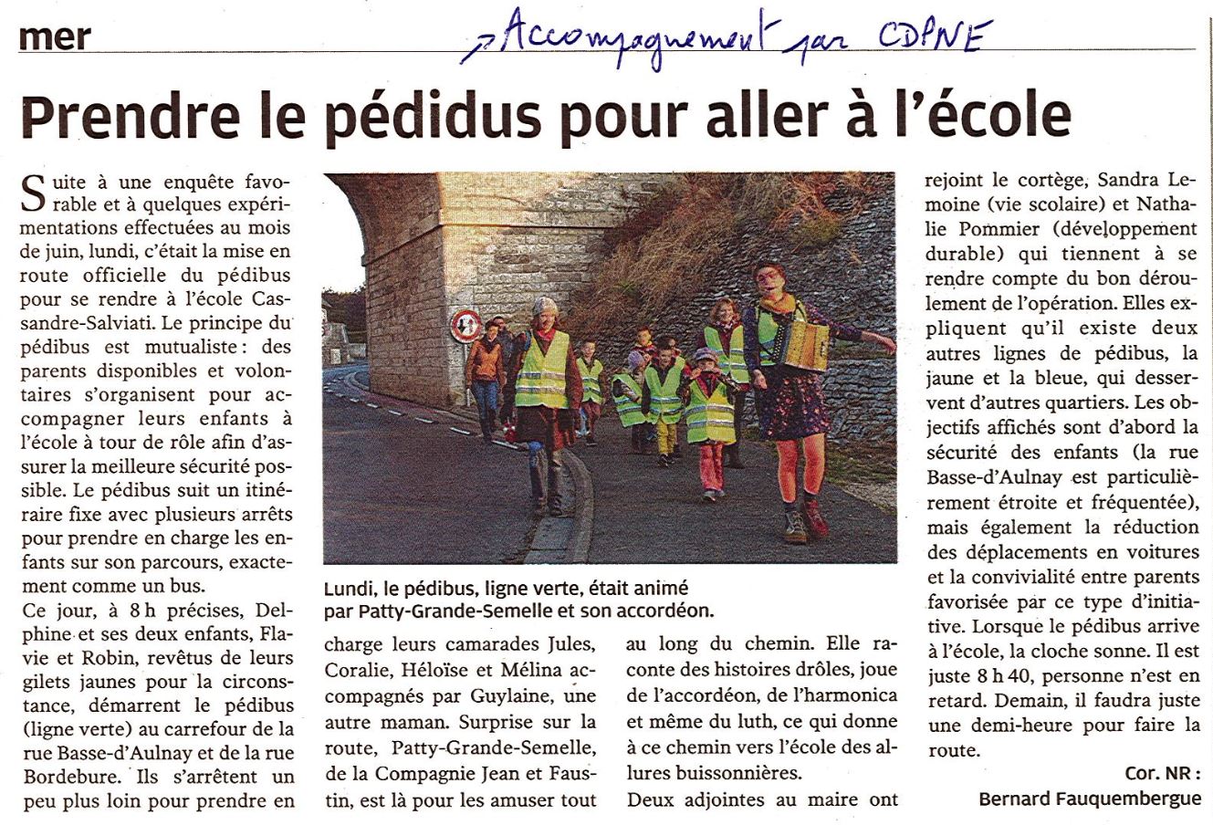 Article-nouvelle-république-41-2018-10-pédibus-Mer