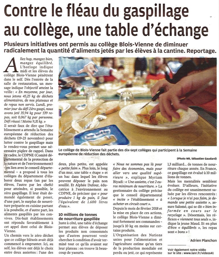 Article-nouvelle-république-41-2018-10-pédibus-Mer