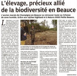L’élevage, précieux allié de la biodiversité en Beauce